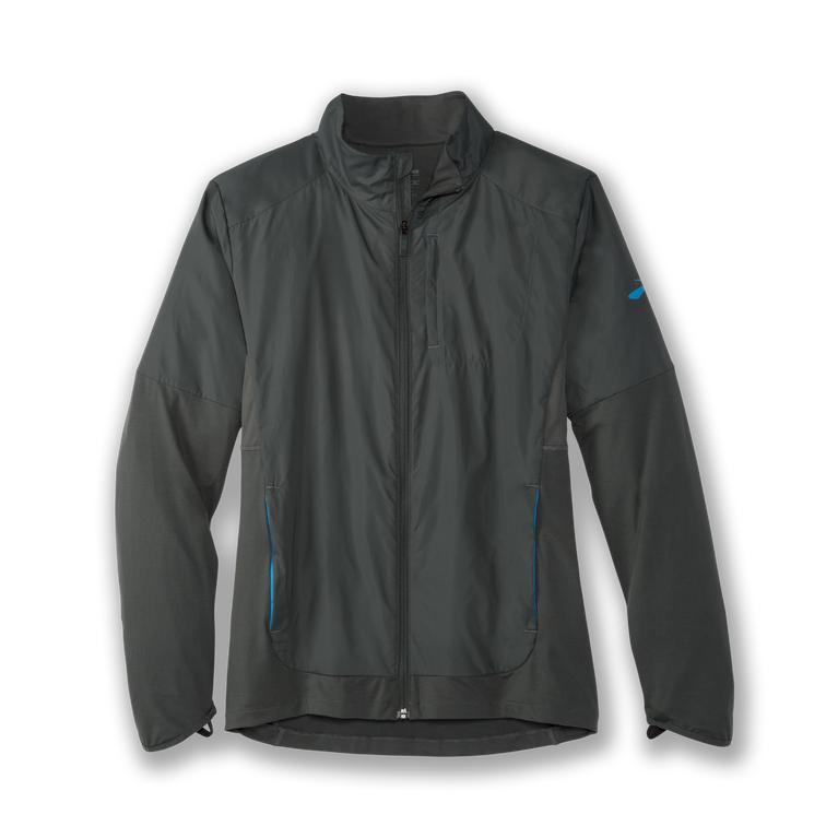 Brooks Fusion Hybrid Men's Running Jackets - Dark Oyster/grey (85647-WZLM)